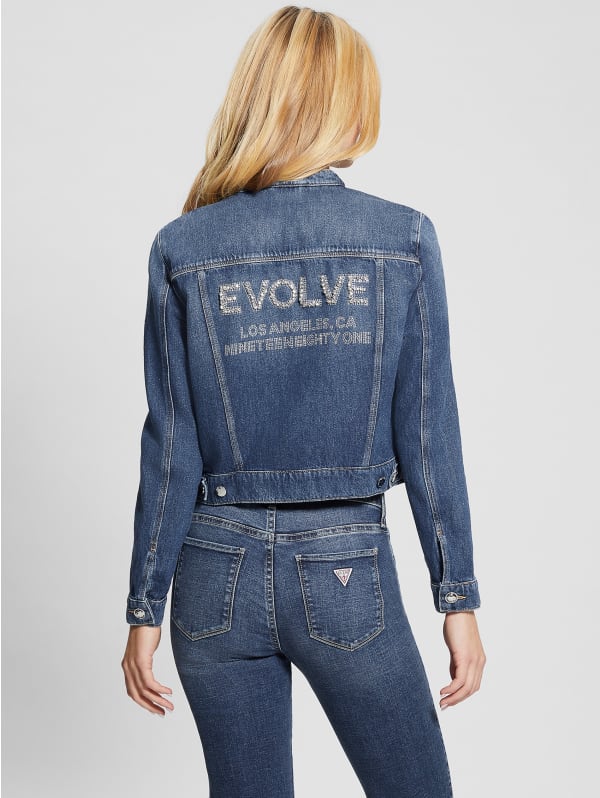 Eco Delya Butterfly Denim Jacket | GUESS Canada Eco Delya Butterfly Denim Jacket | GUESS Canada