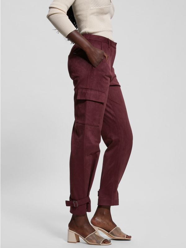 Mariza Faux-Suede Cargo Pants | GUESS