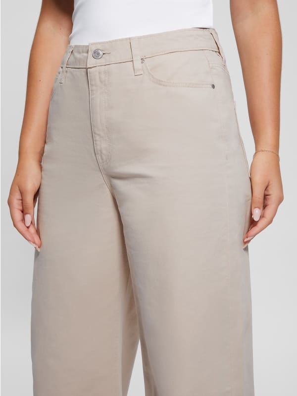 Bellflower Twisted Leg Twill Pants | GUESS