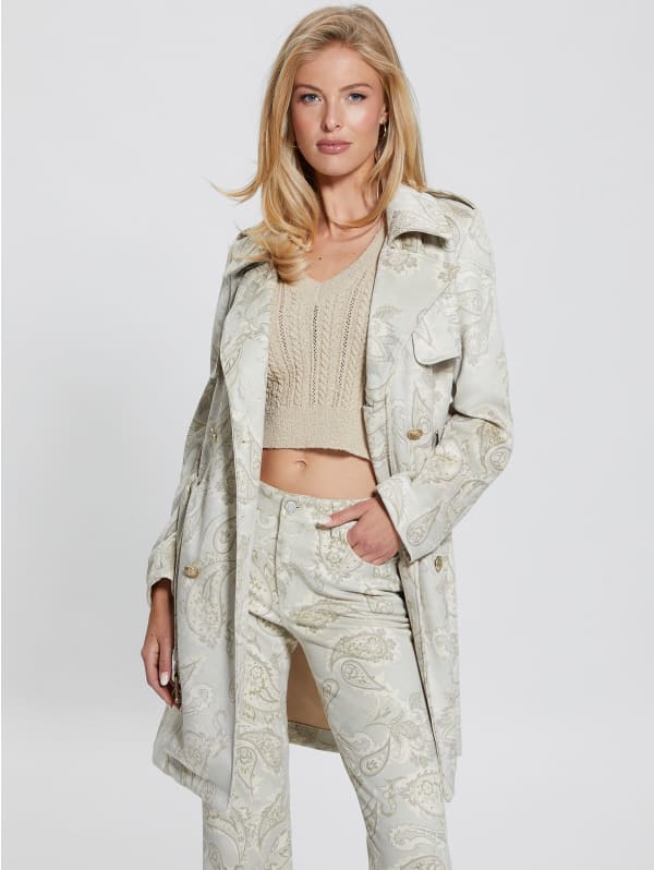 Vilma Faux-Suede Trench Coat | GUESS