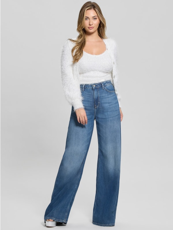 Emiko Eyelash Crop Cardigan | GUESS