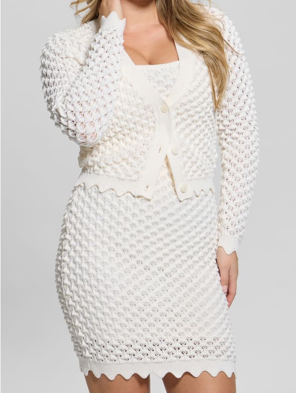 Knit Long Sleeve One Button Cardigan Sweater For Women Cover