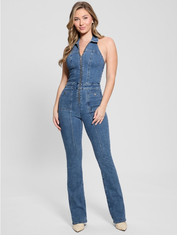 Mia Halter Denim Jumpsuit | GUESS