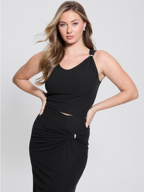 Eco Aimee Jeweled Strap Top | GUESS