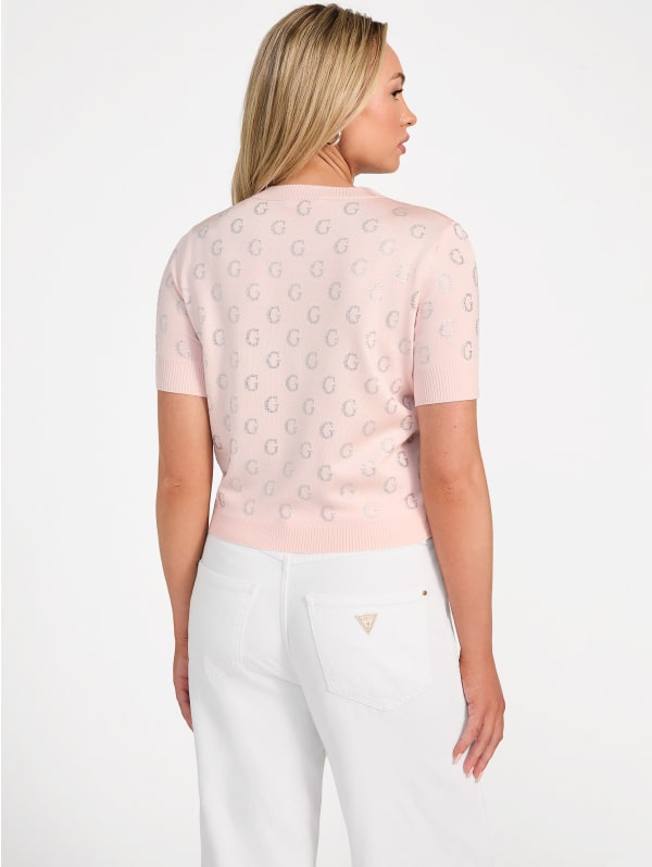 Jasmine Crewneck Sweater Top | GUESS