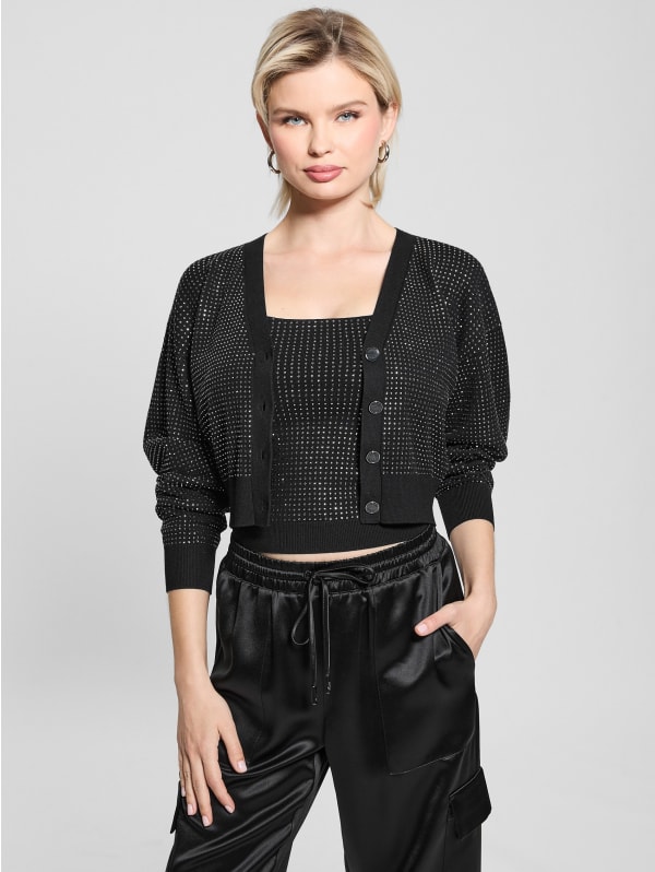 最新 Cardigan Rhinestone Khloe | Canada GUESS トップス