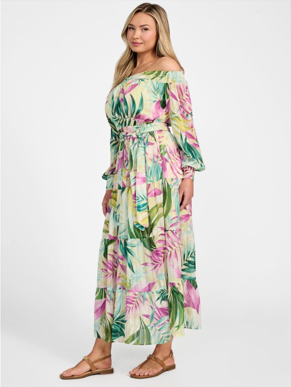 注目の Josee Eco Printed GUESS | Dress Maxi 地図・旅行ガイド