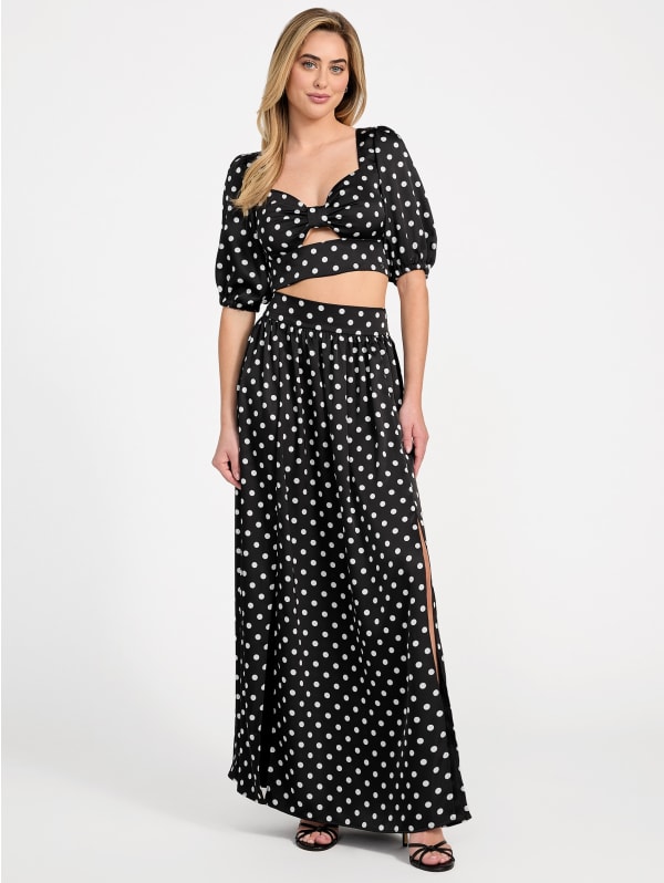 2 Way Dot Ruffle Volume Tops - HIAND