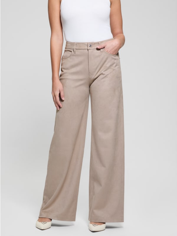 Bellflower Faux-Suede Pants | GUESS