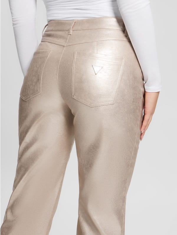 パンツ roughlow   barrel leather pants Leather Tyrone Jeans in Dust – SVRN