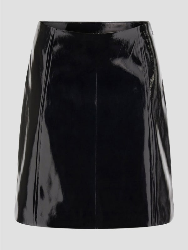 Teodolinda Faux Patent-Leather Skirt | GUESS