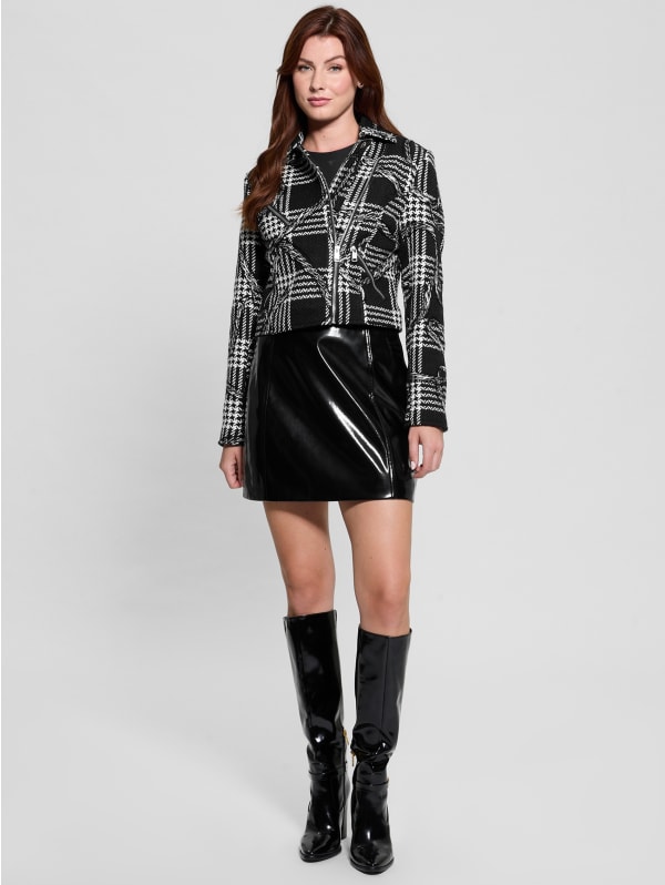 Teodolinda Faux Patent-Leather Skirt | GUESS Teodolinda Faux Patent-Leather Skirt | GUESS