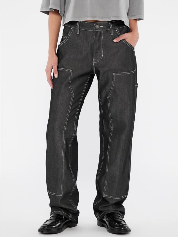 GUESS Originals Metallic Zip Carpenter Jeans | GUESS