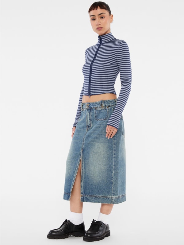 GUESS Originals Denim Midi Skirt | GUESS