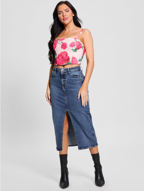 Eco Raissa Floral Bustier Top | GUESS