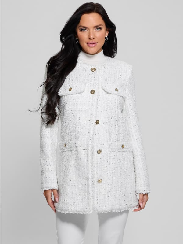 Eco Noelie Tweed Jacket | GUESS
