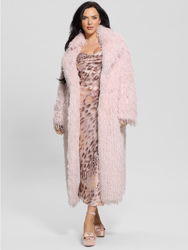 【セール 登場から人気沸騰】 Fenix Faux-Fur Longline Coat | GUESS ジャケット・アウター