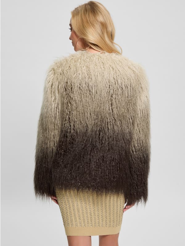 Cristina Faux-Fur Ombré Jacket | GUESS