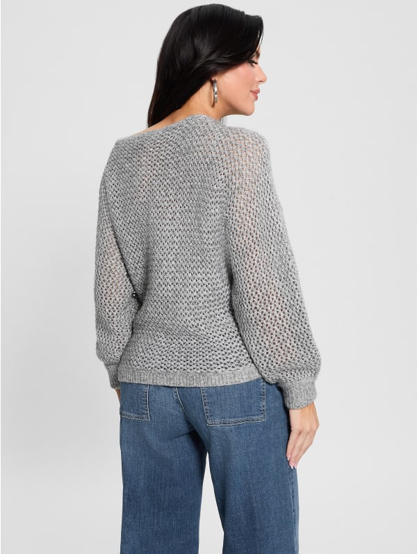 Poa Metallic Off-Shoulder Sweater | GUESS