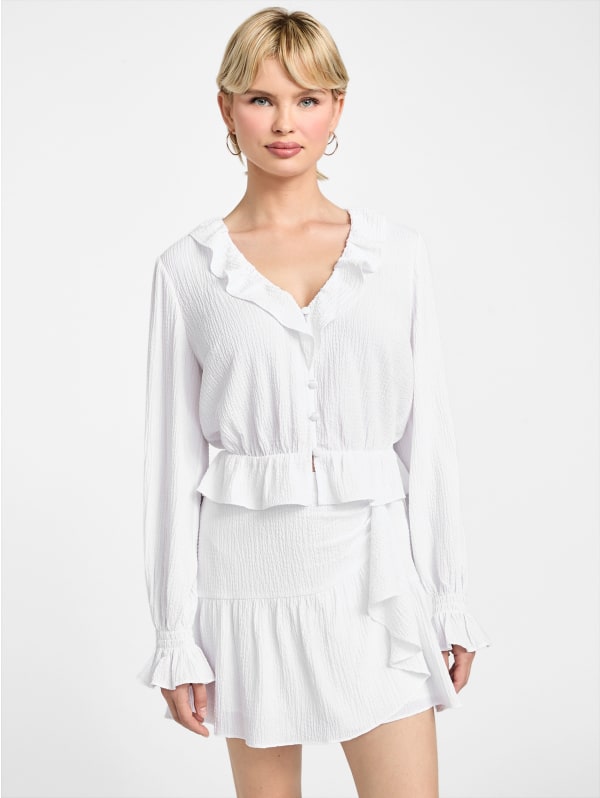 Shaelo Ruffled Top | GUESS