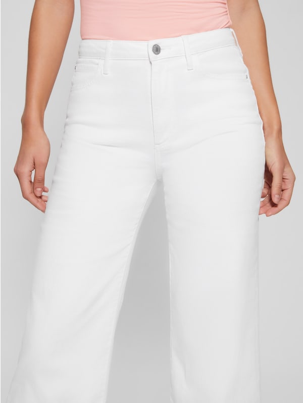 デニム・ジーパン MOTHER FW25 White Flared Jeans in Denim Woman (1445 753FOT) The Weekender Fray - Fairest Of Them All | MOTHER DENIM