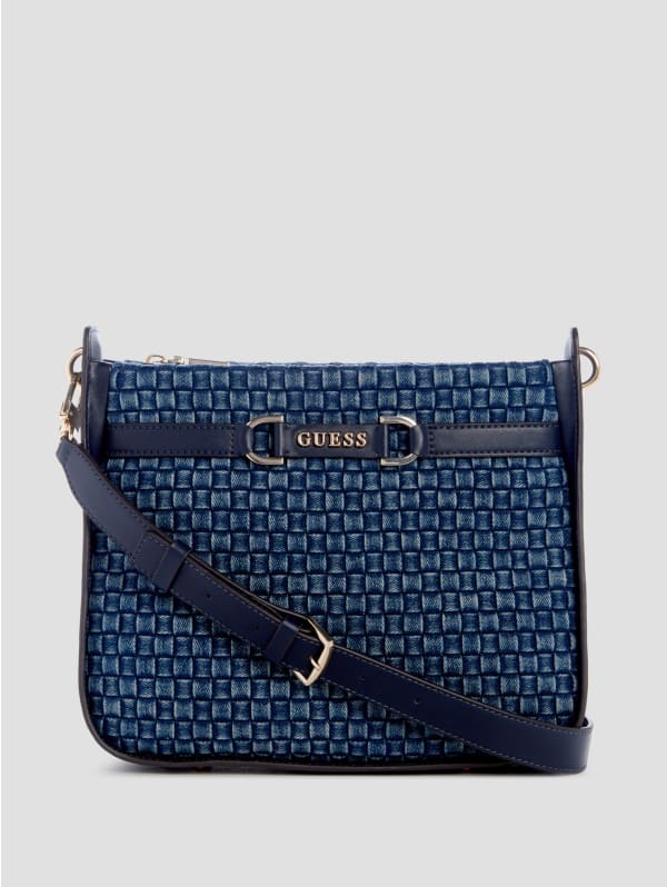 美品 GUESS ゲス デニム トートバッグ ショルダー 2way ブルー