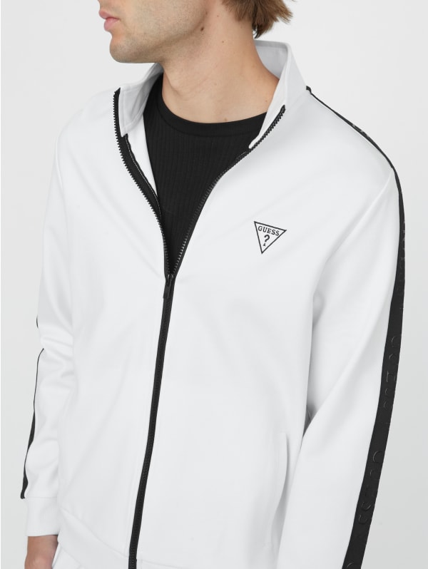 Eco Andrew Logo Zip-Up Jacket | GUESS Factory Eco Andrew Logo Zip-Up Jacket | GUESS Factory