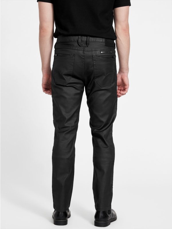 Harlem Ultra-Slim Coated Zip Jeans | GUESS Factory