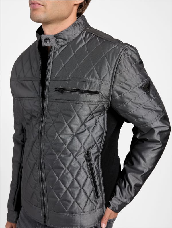 直営店に限定 Eco Zack Quilted Moto Jacket | GUESS Factory ジャケット・アウター