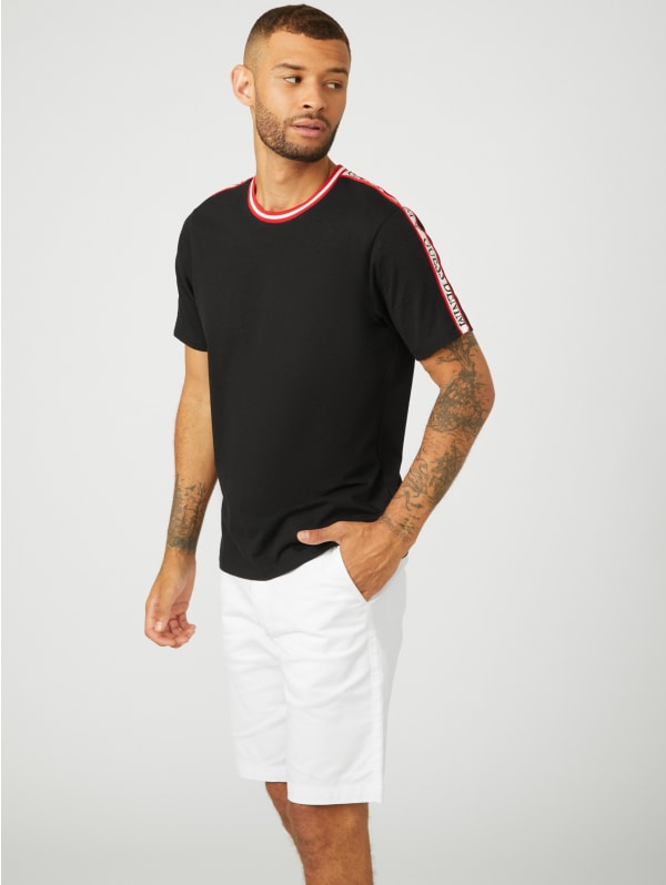 Hyatt Logo Tape Tee | GUESS Factory