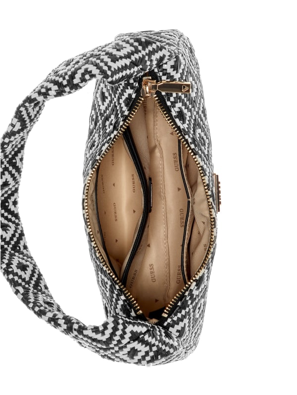 ★TOUT Y EST★ RIANEE Raffia Pattern Mini Hobo Bag HO1A3A55 RIANEE MINI HOBO – GUESS