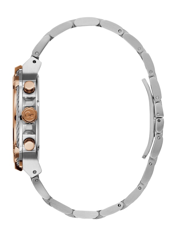 Two-Tone and Black Chronograph Watch | GUESS