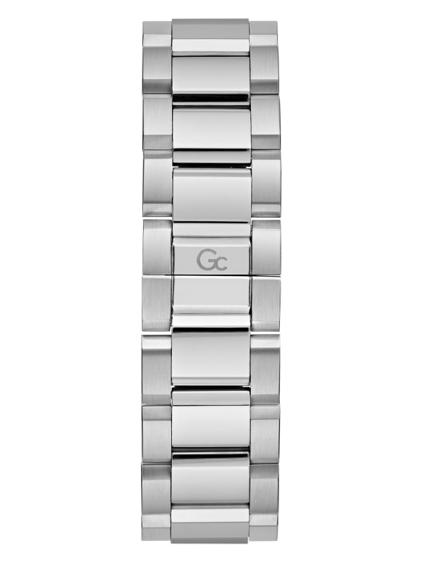 Gc Silver-Tone and Green Chronograph Watch | GUESS