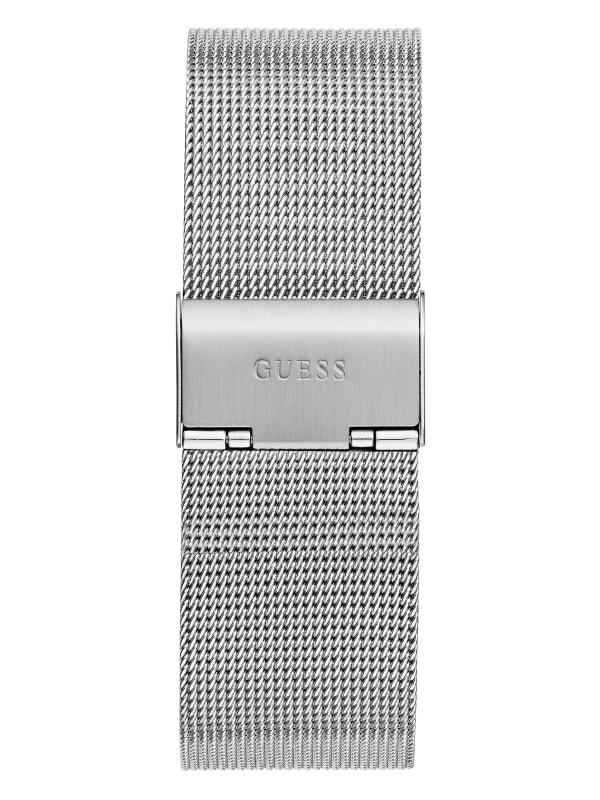 Silver-Tone and Green Analog Watch