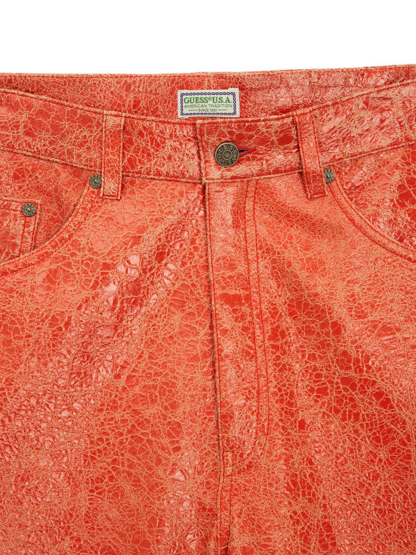 Cracked Leather Shorts