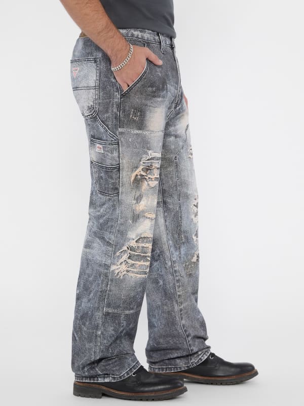 GUESS Originals Printed Panel Carpenter Jeans