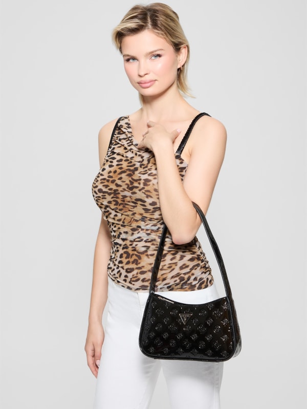 Arnela Debossed Logo Shoulder Bag