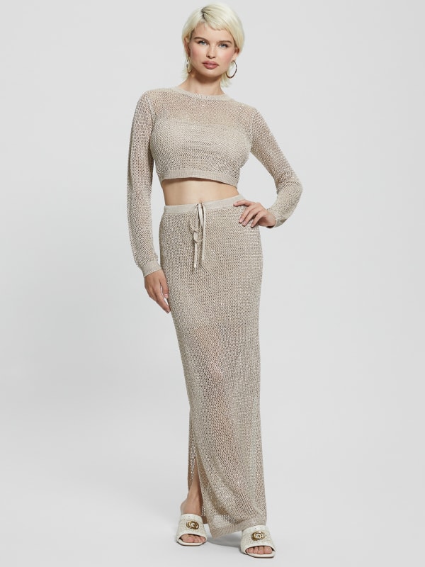 Morgen Sequin Sweater Maxi Skirt