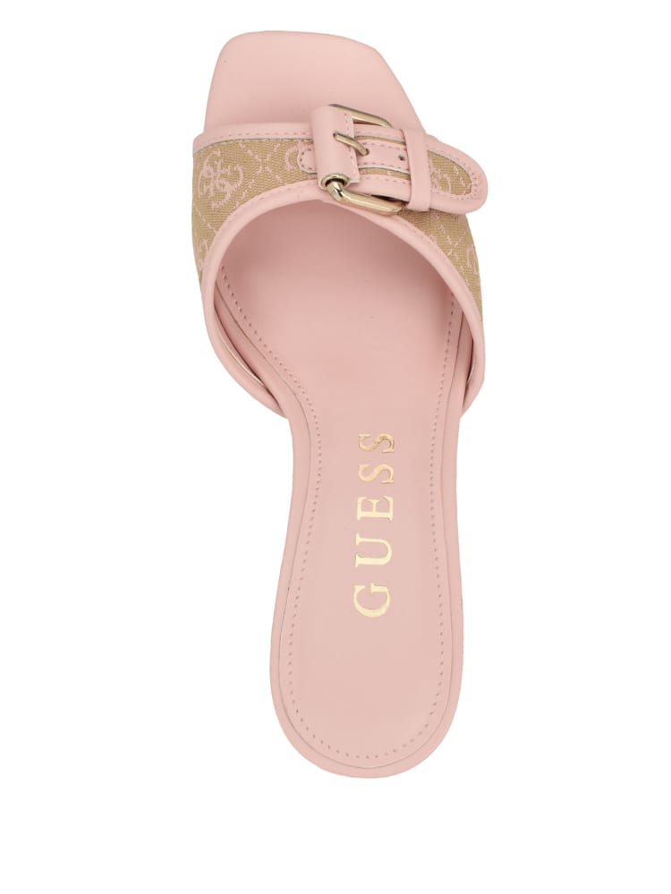 Dista Buckled Logo Kitten Heels