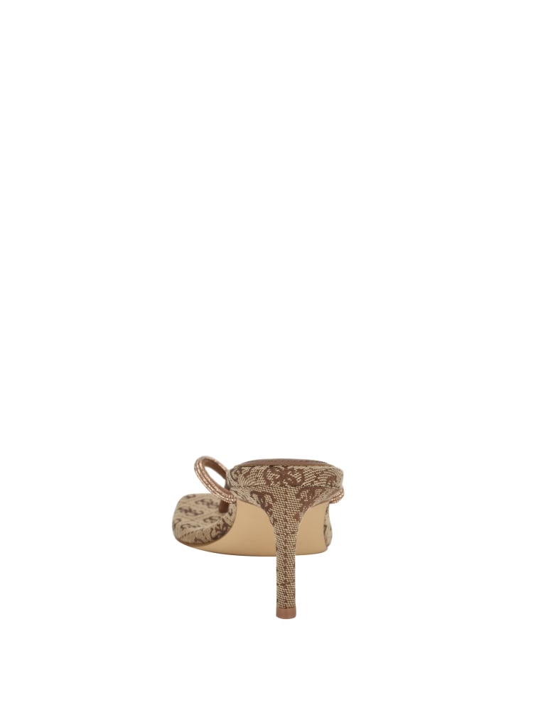 Mayan Rhinestone Thong Strap Heels
