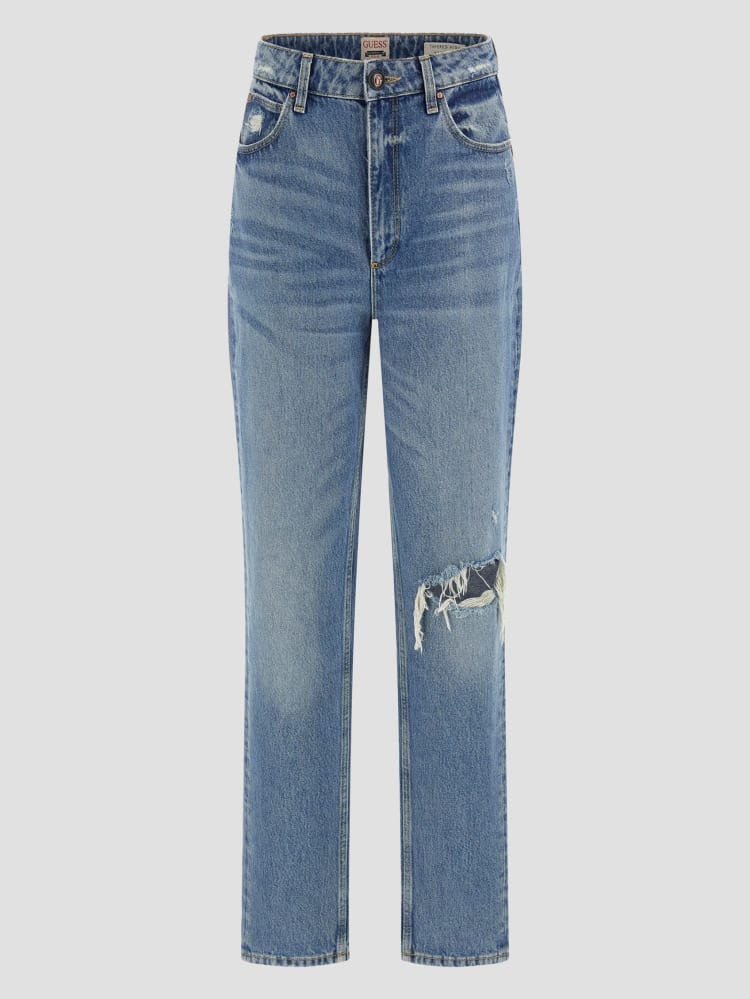 Eco Destroyed Mom Jeans