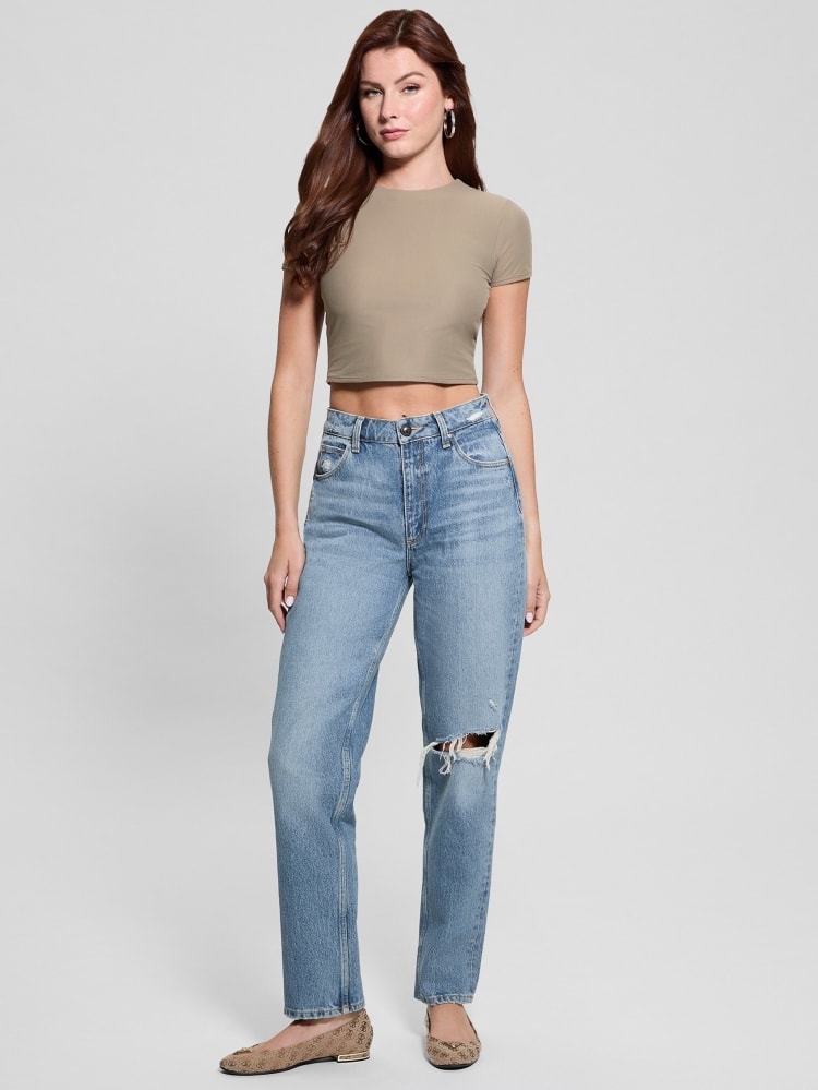 Eco Destroyed Mom Jeans