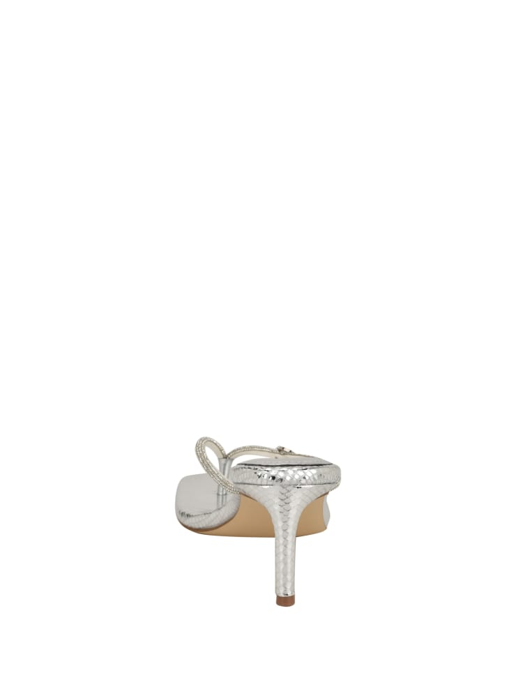 Mayan Rhinestone Thong Strap Heels