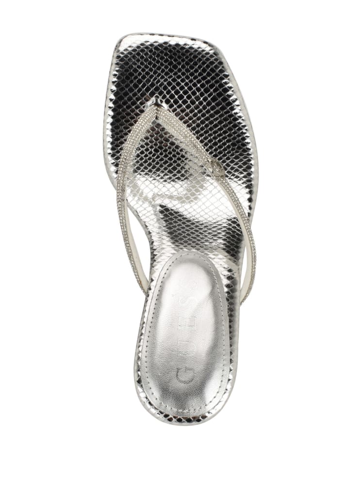 Mayan Rhinestone Thong Strap Heels