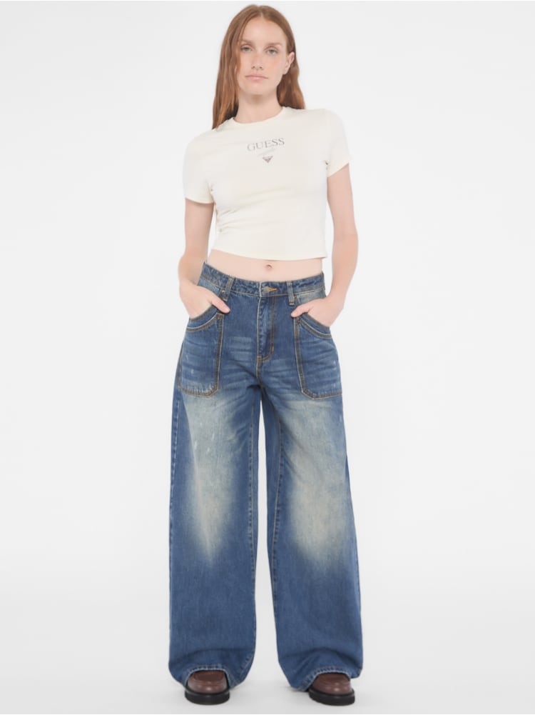 GUESS Originals Double Pocket Wide-Leg Jeans