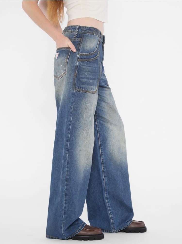 GUESS Originals Double Pocket Wide-Leg Jeans