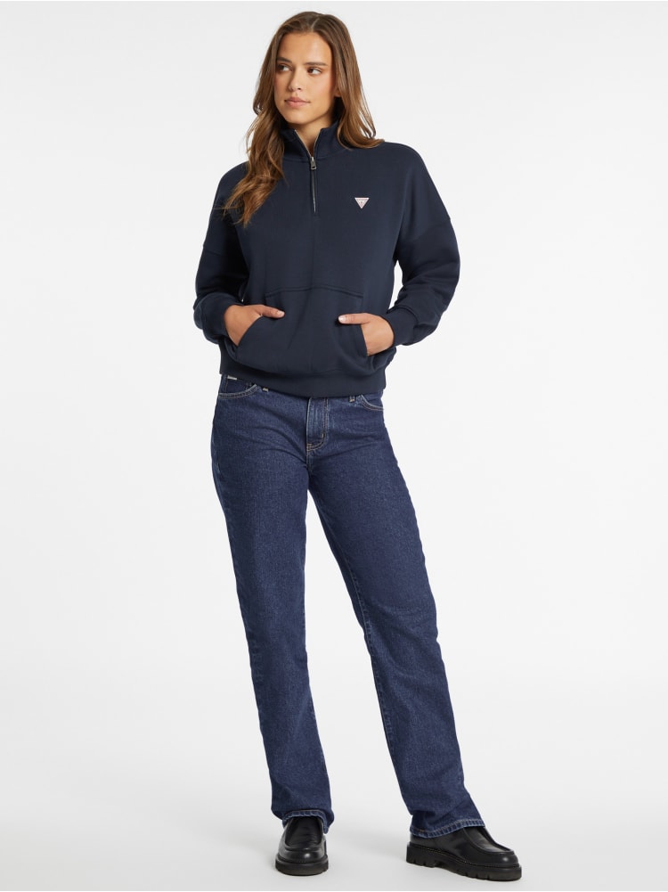 Oversized Mini Triangle Half-Zip Sweatshirt