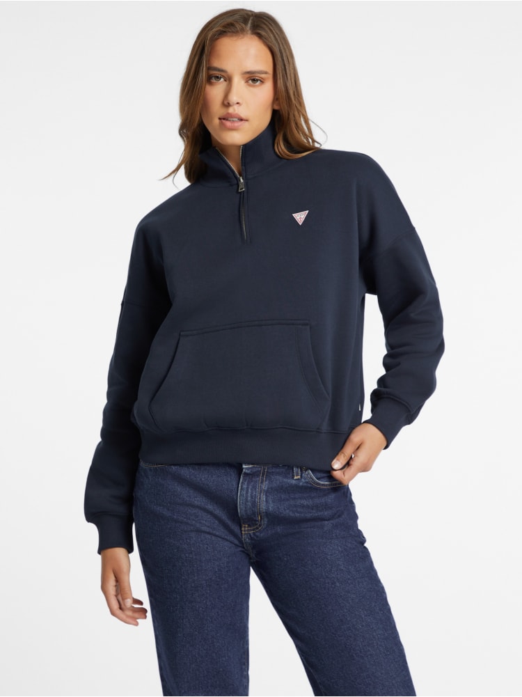 Oversized Mini Triangle Half-Zip Sweatshirt