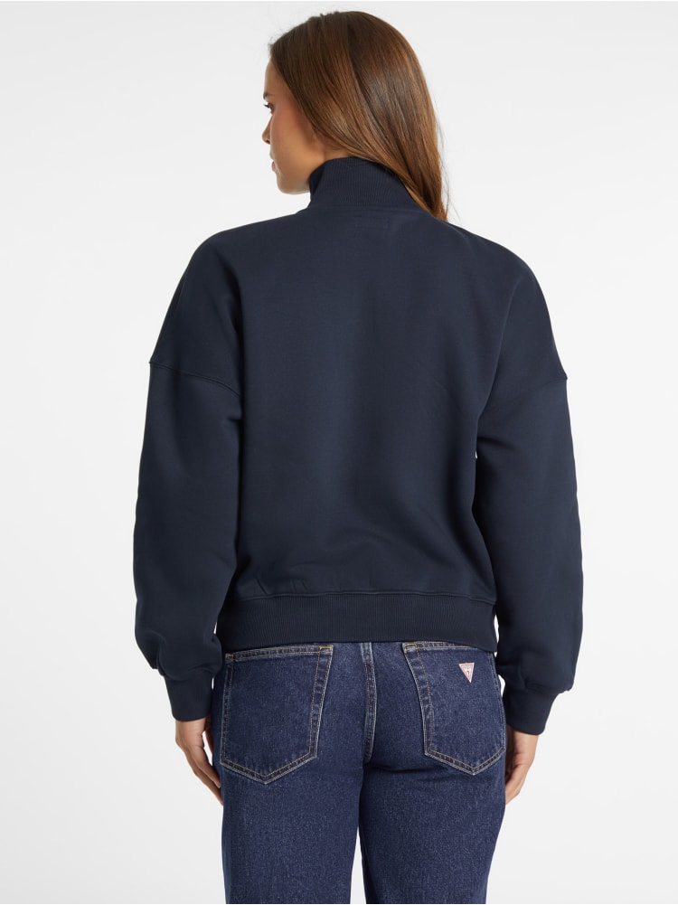 Oversized Mini Triangle Half-Zip Sweatshirt