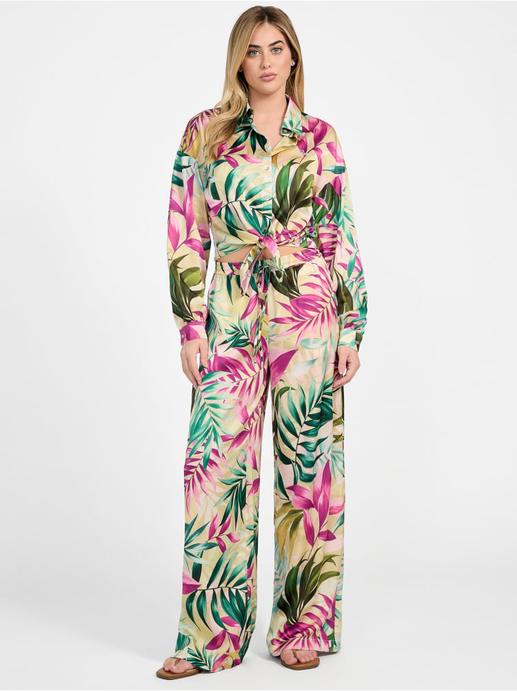 Ines Printed Satin Pants